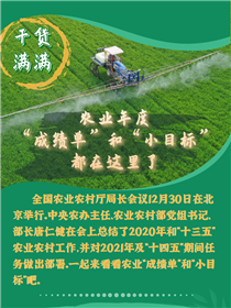 干貨滿滿！農(nóng)業(yè)年度“成績(jī)單”和“小目標(biāo)”都在這里了